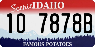 ID license plate 1O7878B