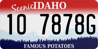 ID license plate 1O7878G
