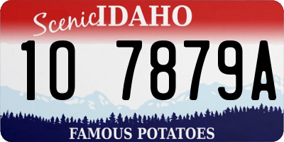 ID license plate 1O7879A