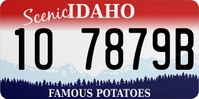 ID license plate 1O7879B