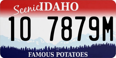 ID license plate 1O7879M