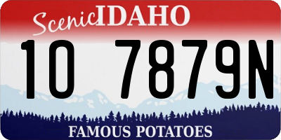 ID license plate 1O7879N