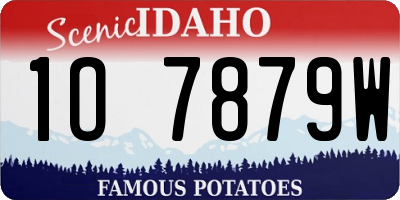 ID license plate 1O7879W