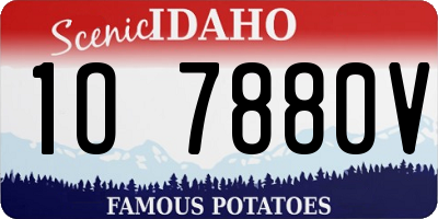 ID license plate 1O7880V