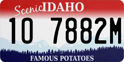 ID license plate 1O7882M