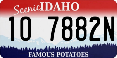 ID license plate 1O7882N