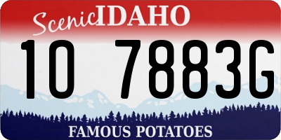 ID license plate 1O7883G