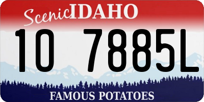 ID license plate 1O7885L