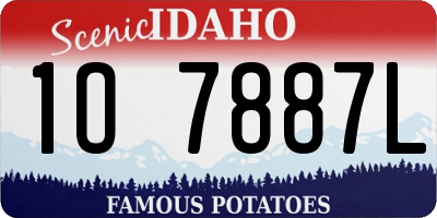 ID license plate 1O7887L