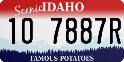 ID license plate 1O7887R