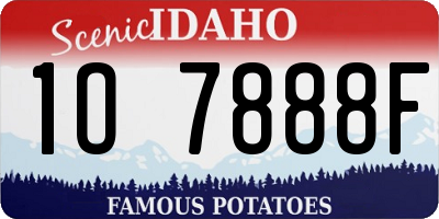 ID license plate 1O7888F