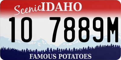ID license plate 1O7889M