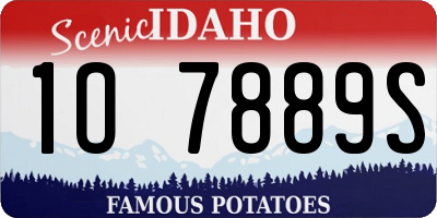 ID license plate 1O7889S