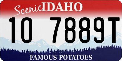 ID license plate 1O7889T