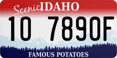 ID license plate 1O7890F