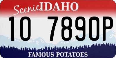 ID license plate 1O7890P
