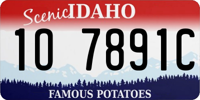 ID license plate 1O7891C