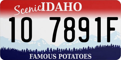 ID license plate 1O7891F