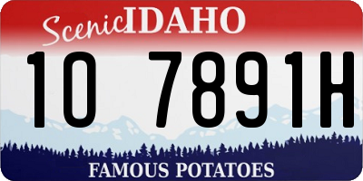 ID license plate 1O7891H