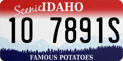 ID license plate 1O7891S