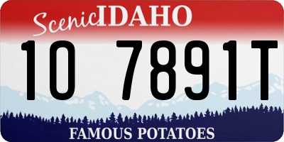 ID license plate 1O7891T