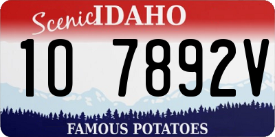 ID license plate 1O7892V