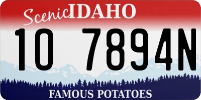 ID license plate 1O7894N