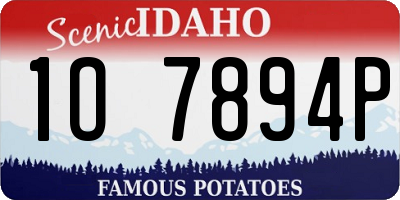 ID license plate 1O7894P
