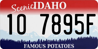 ID license plate 1O7895F