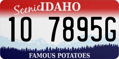 ID license plate 1O7895G