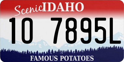 ID license plate 1O7895L