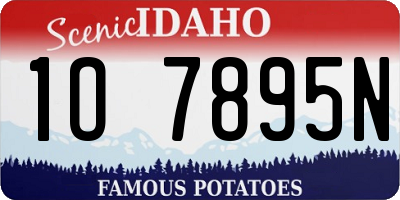ID license plate 1O7895N