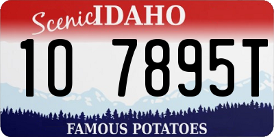 ID license plate 1O7895T