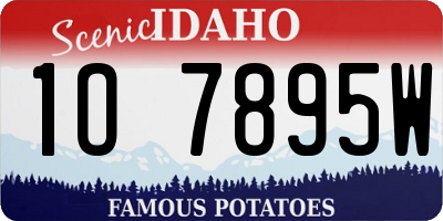 ID license plate 1O7895W