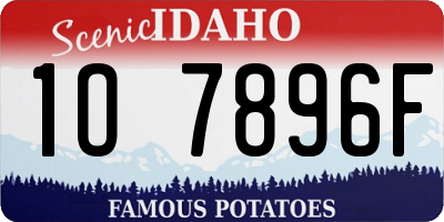 ID license plate 1O7896F