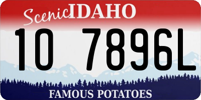 ID license plate 1O7896L