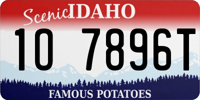 ID license plate 1O7896T