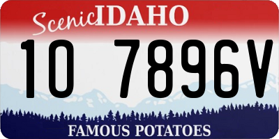 ID license plate 1O7896V
