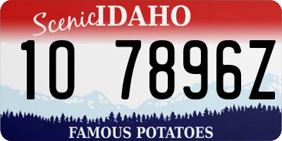ID license plate 1O7896Z