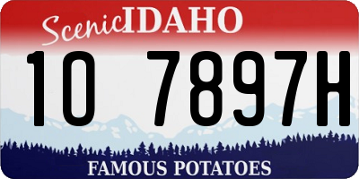 ID license plate 1O7897H