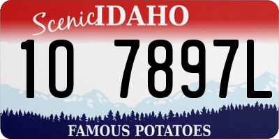 ID license plate 1O7897L