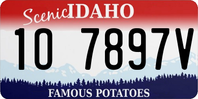 ID license plate 1O7897V