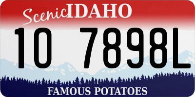ID license plate 1O7898L