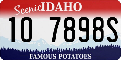 ID license plate 1O7898S
