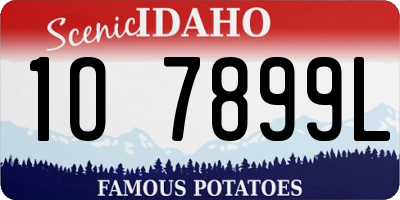 ID license plate 1O7899L