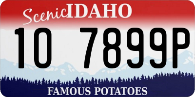 ID license plate 1O7899P