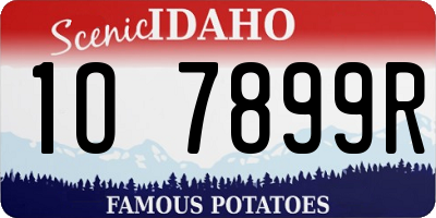 ID license plate 1O7899R