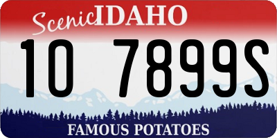 ID license plate 1O7899S