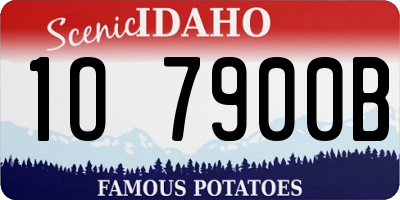 ID license plate 1O7900B