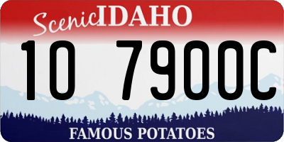 ID license plate 1O7900C